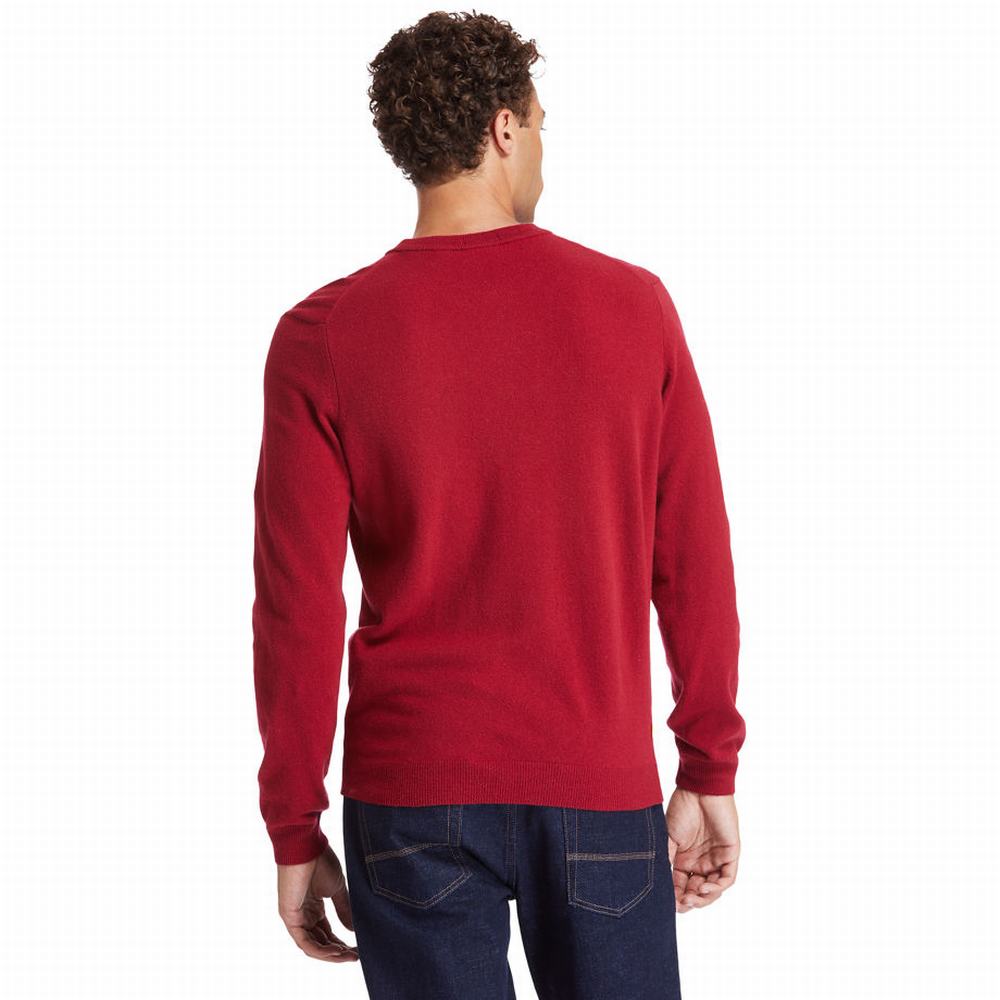 Svetre Timberland Cohas Brook Crewneck Panske Červené | JO8763509