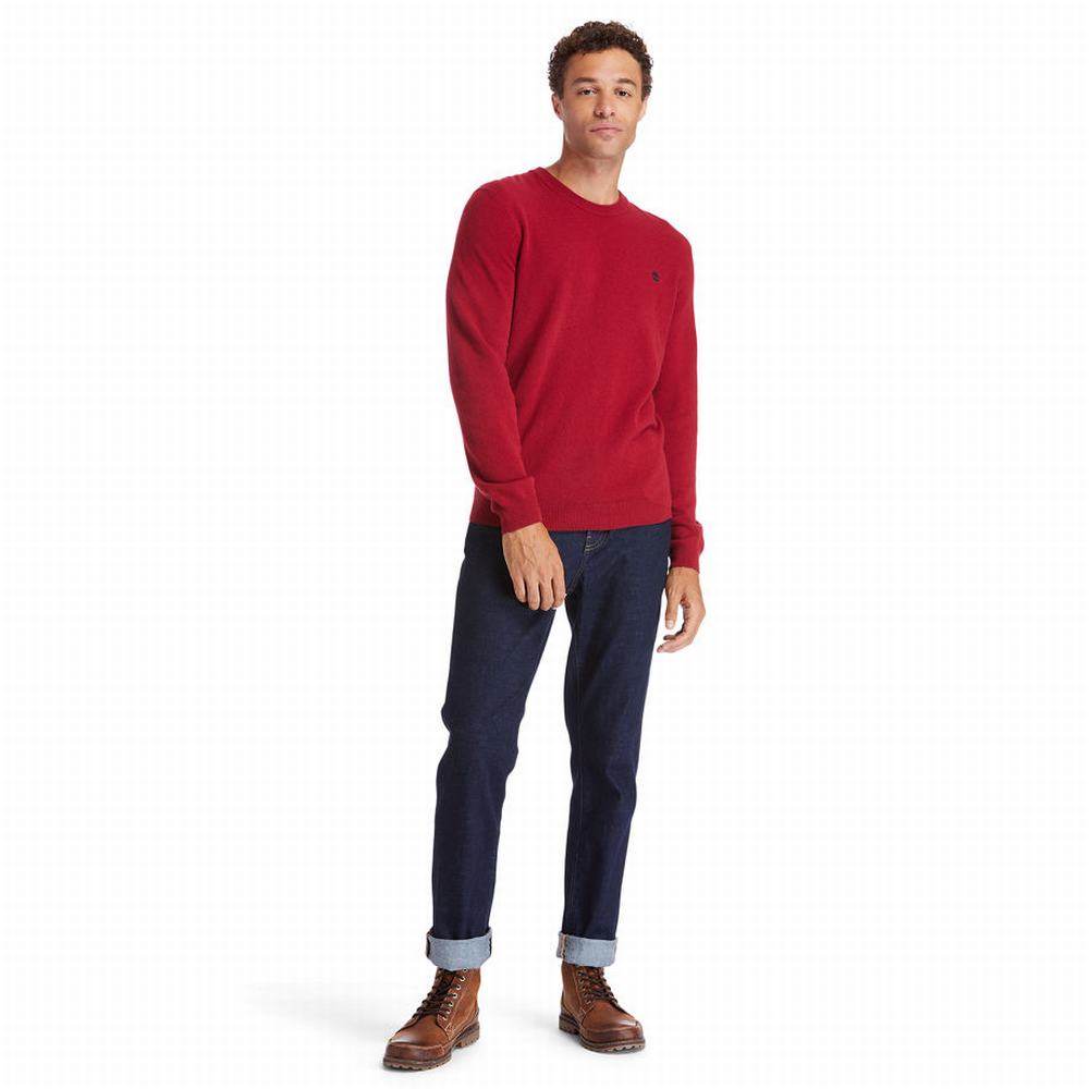 Svetre Timberland Cohas Brook Crewneck Panske Červené | JO8763509