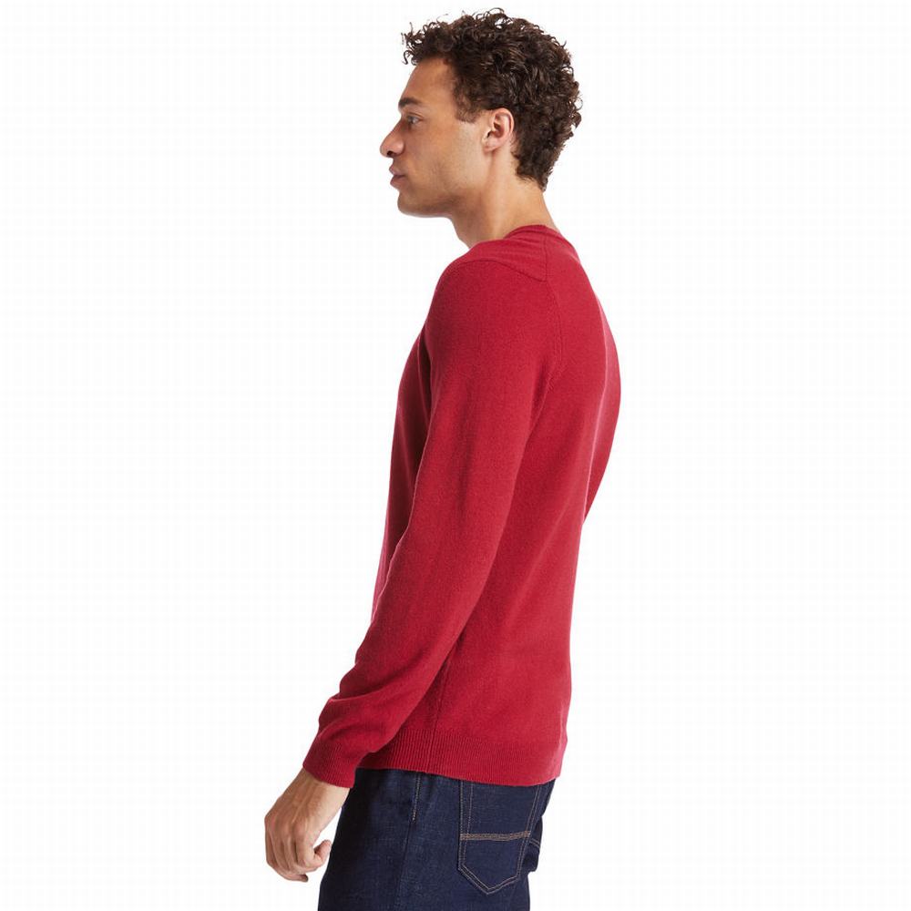 Svetre Timberland Cohas Brook Crewneck Panske Červené | JO8763509