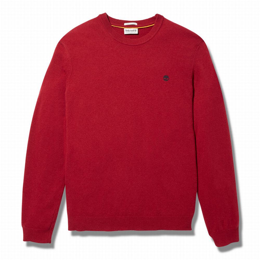 Svetre Timberland Cohas Brook Crewneck Panske Červené | JO8763509