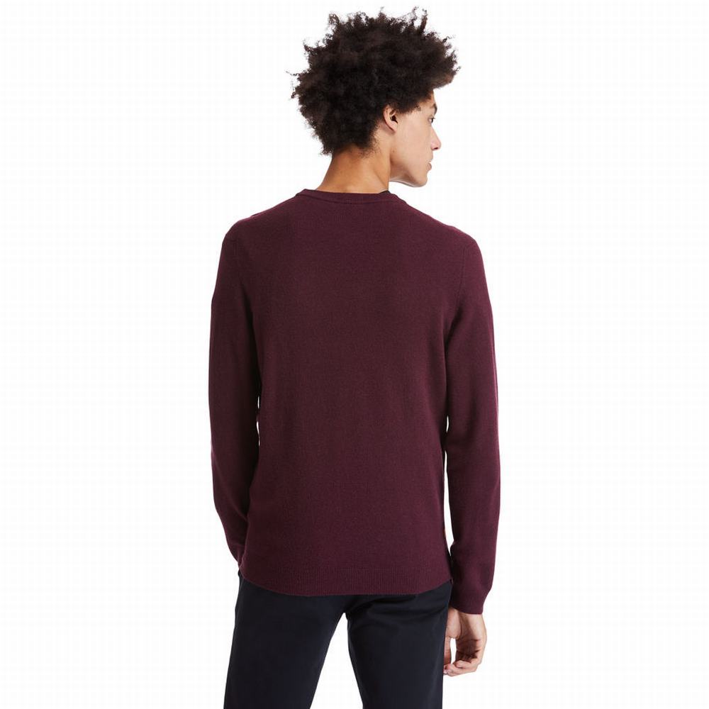 Svetre Timberland Cohas Brook Crewneck Panske Bordove | XD7586149