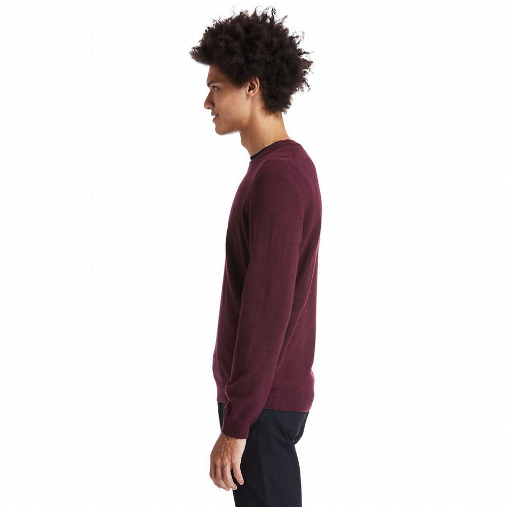 Svetre Timberland Cohas Brook Crewneck Panske Bordove | XD7586149