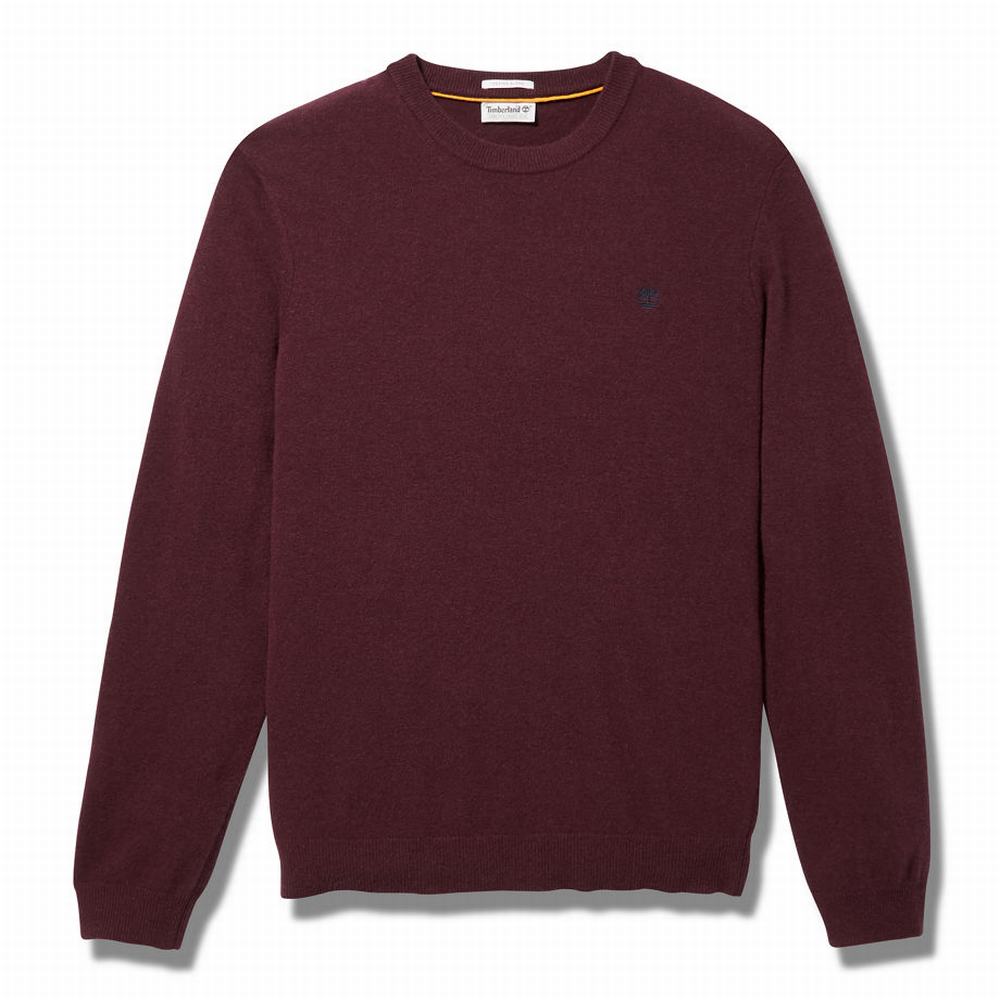 Svetre Timberland Cohas Brook Crewneck Panske Bordove | XD7586149