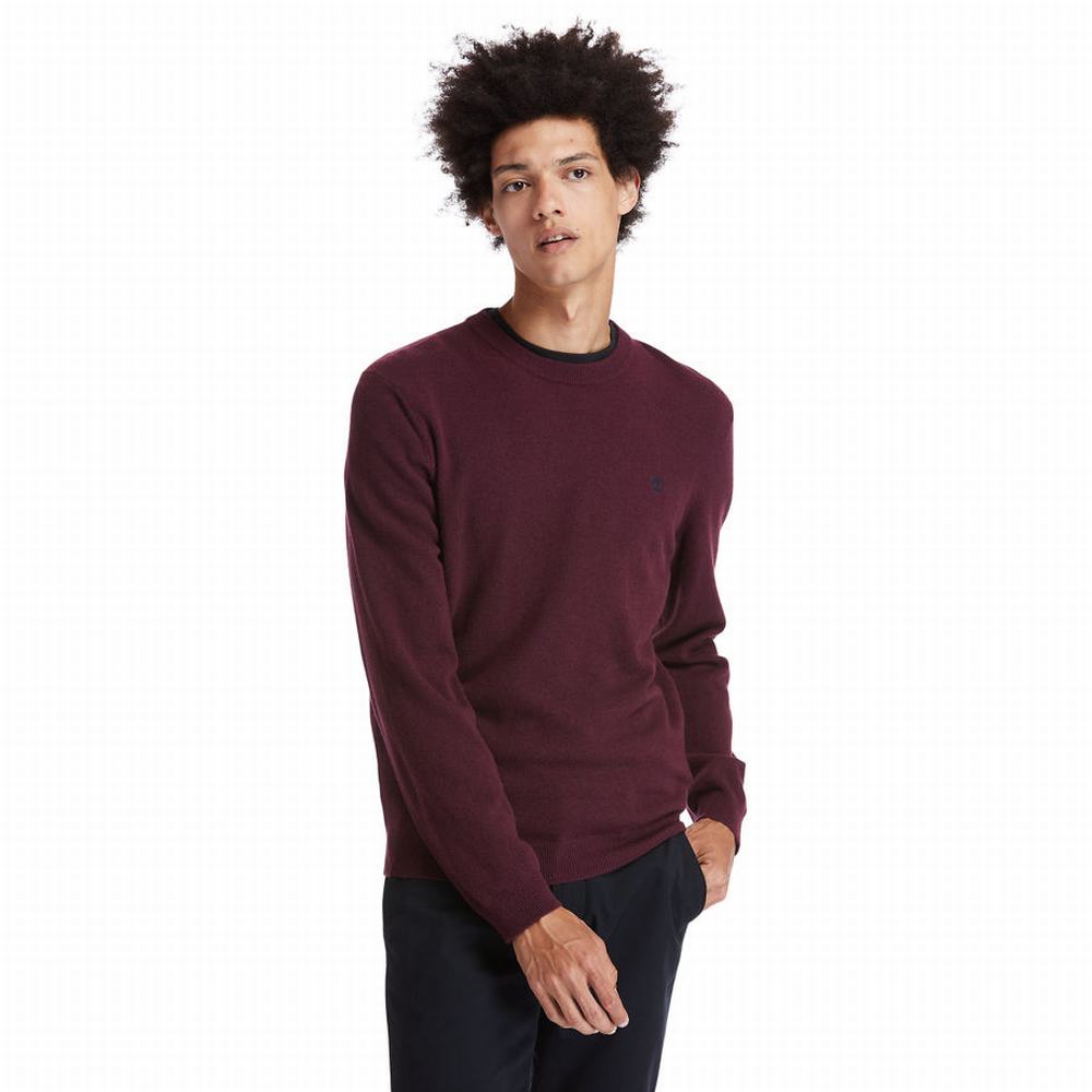 Svetre Timberland Cohas Brook Crewneck Panske Bordove | XD7586149