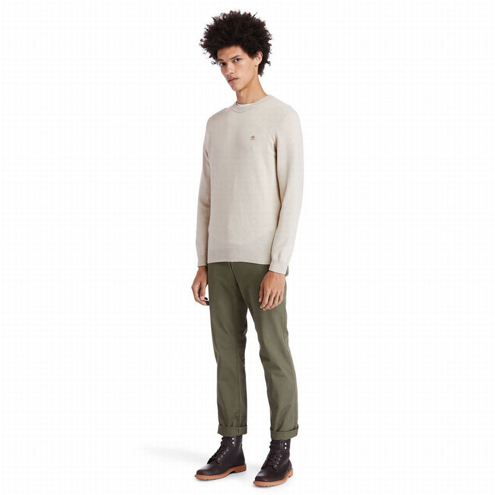 Svetre Timberland Cohas Brook Crewneck Panske Béžové | YC6914037