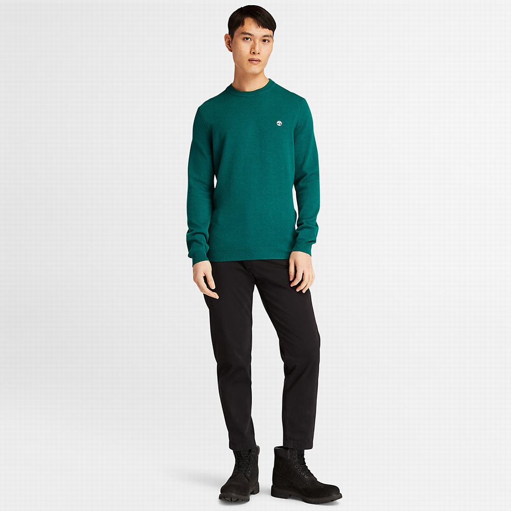 Svetre Timberland Cohas Brook Crewneck Panske Zelene | ZB4053718