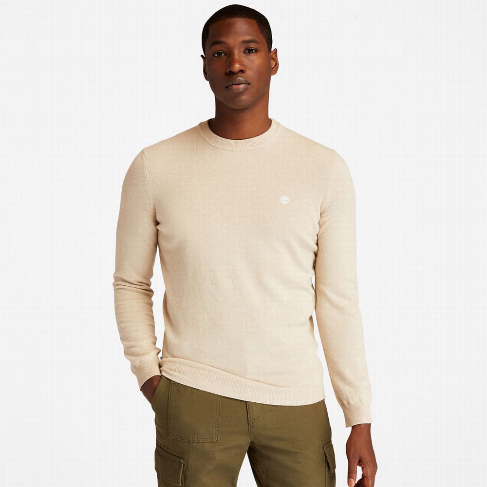 Svetre Timberland Cohas Brook Crewneck Panske Biele | ZJ3209175