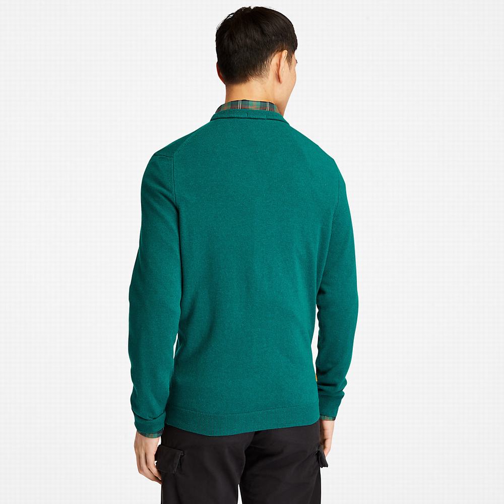 Svetre Timberland Cohas Brook V-Neck Panske Zelene | KT1892740