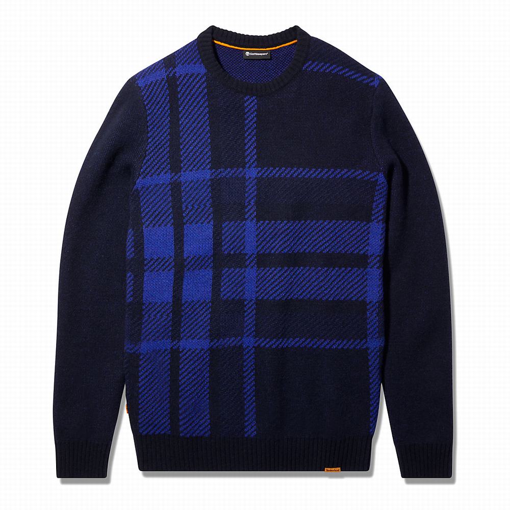 Svetre Timberland EK+ Intarsia Crewneck Panske Modre | EA0132756