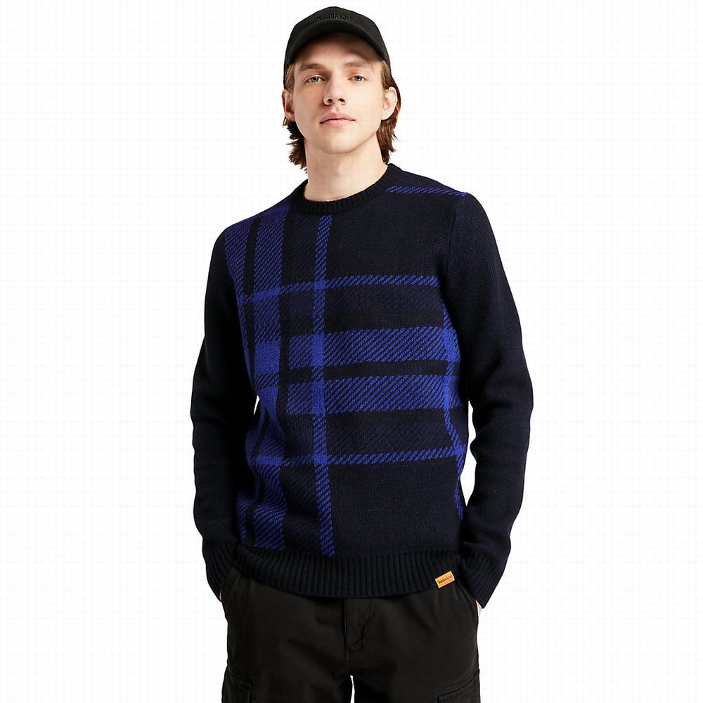 Svetre Timberland EK+ Intarsia Crewneck Panske Modre | EA0132756