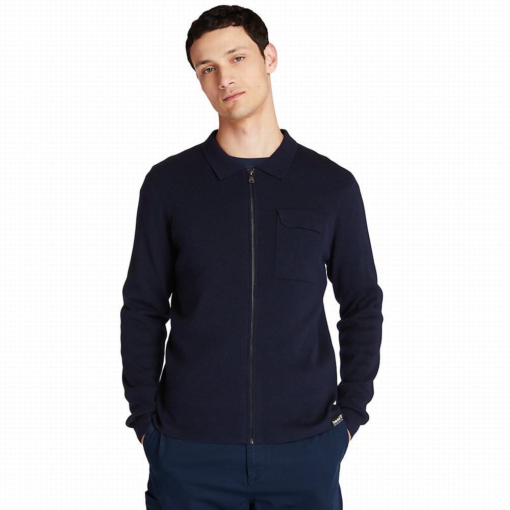 Svetre Timberland Full-Zip Panske Námornícka Modrá | YD0369485