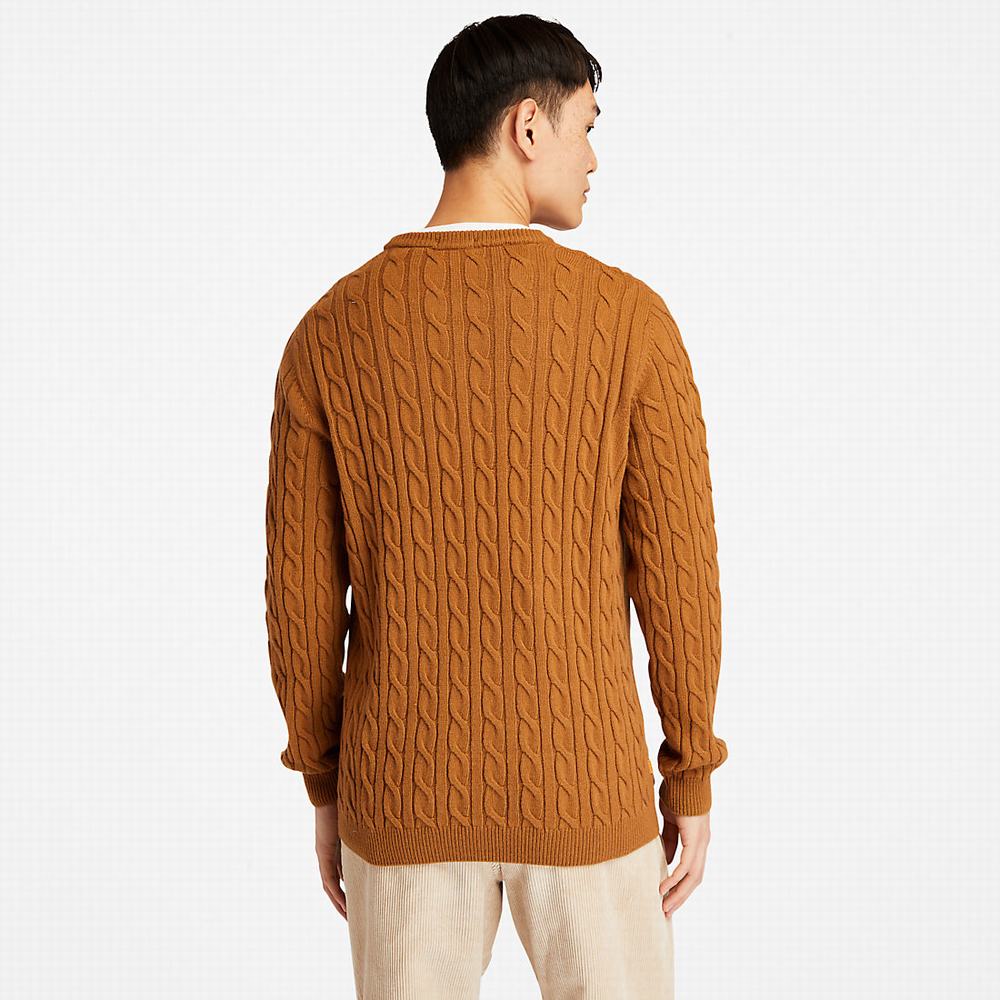 Svetre Timberland Phillips Brook Cable-knit Panske Hnede | BL4781506