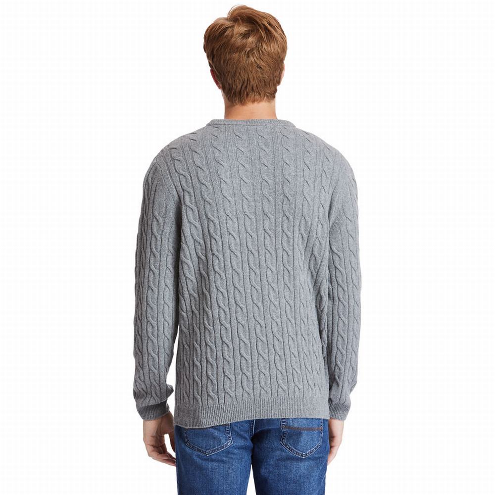 Svetre Timberland Phillips Brook Cable-knit Panske Siva | RL0836419