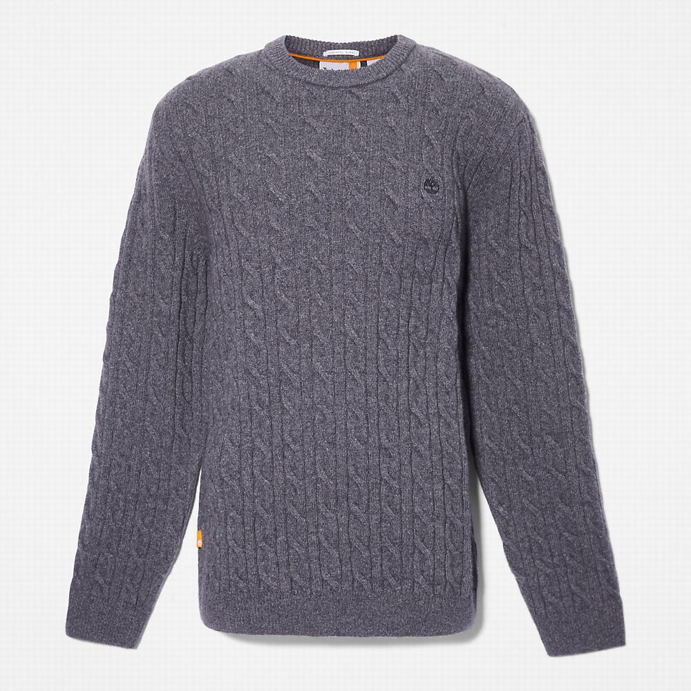 Svetre Timberland Phillips Brook Cable-knit Panske Tmavo Siva | VC6721405