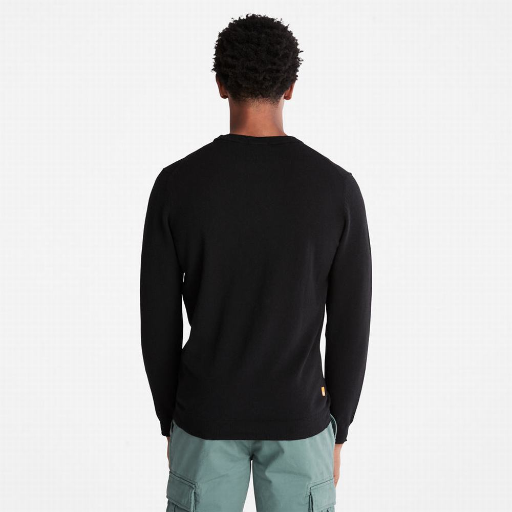 Svetre Timberland Phillips Brook Vlna-Blend Crewneck Panske Čierne | FC6581243