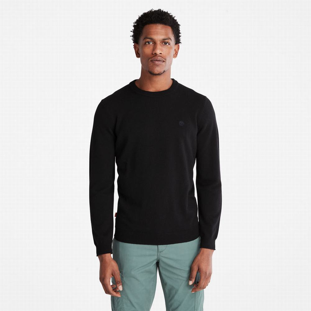 Svetre Timberland Phillips Brook Vlna-Blend Crewneck Panske Čierne | FC6581243