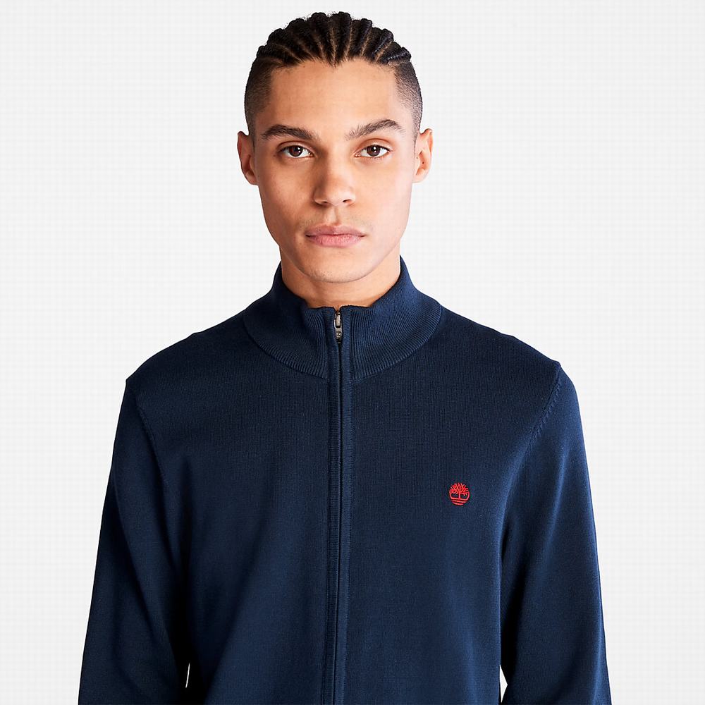 Svetre Timberland Williams River Full-Zip Panske Námornícka Modrá | NL5246837