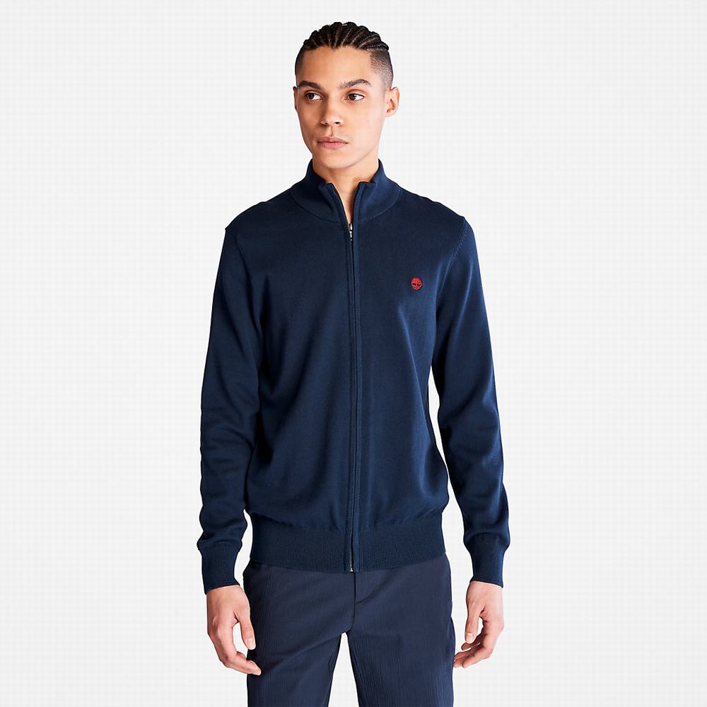 Svetre Timberland Williams River Full-Zip Panske Námornícka Modrá | NL5246837