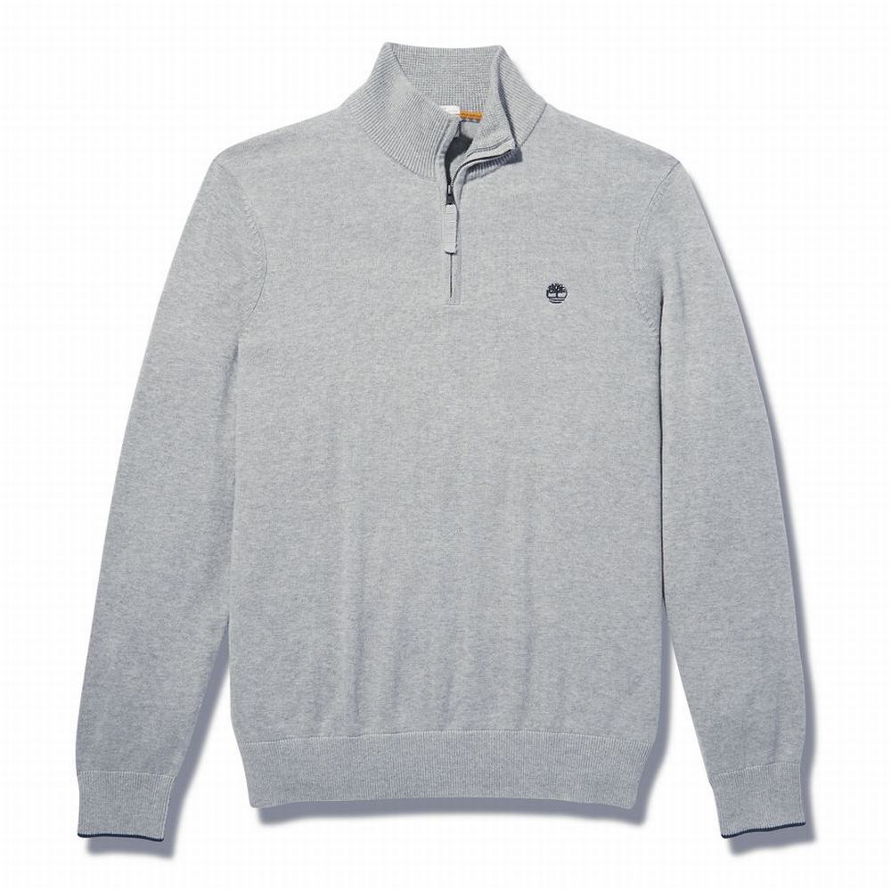 Svetre Timberland Williams River Half-zip Panske Siva | XK9045672