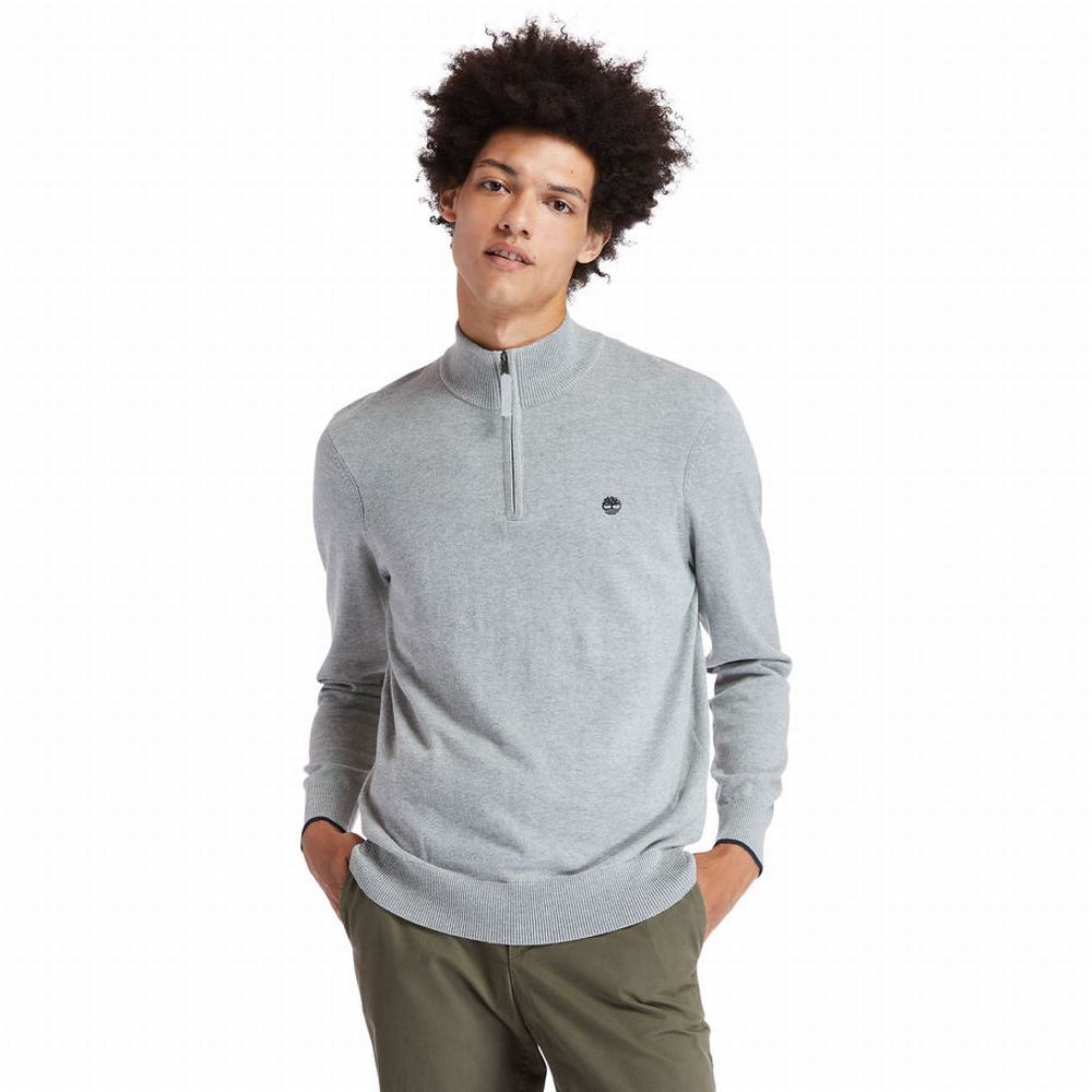 Svetre Timberland Williams River Half-zip Panske Siva | XK9045672