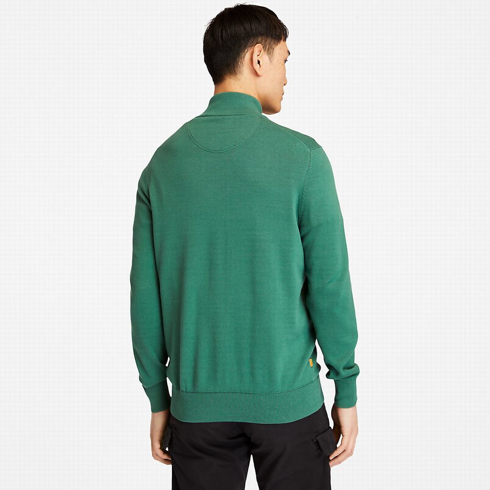 Svetre Timberland Williams River Zip-neck Panske Zelene | ZN6241890