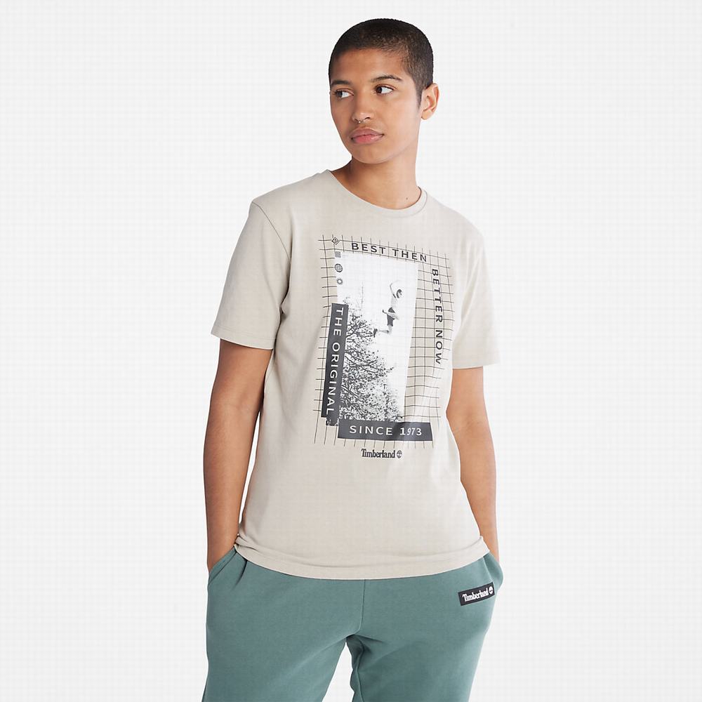 Tricko Timberland All Gender Heavyweight Front-Graphic T-Shirt Panske Svetlo Siva | AY0285491