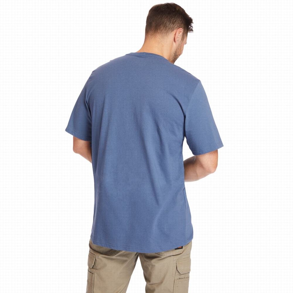 Tricko Timberland BIg & Vysoke Timberland PRO® Base Plate Kratke-Sleeve T-Shirt Panske Indigo | GA0831974