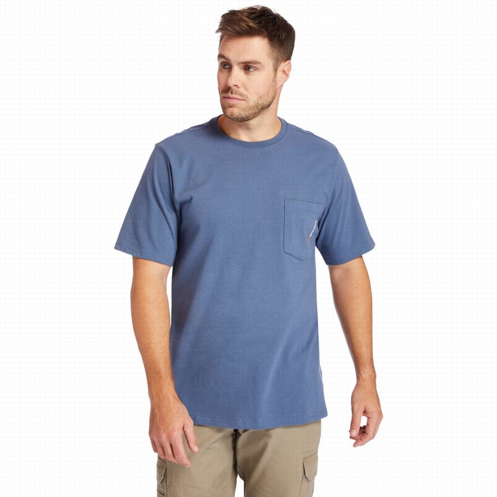 Tricko Timberland BIg & Vysoke Timberland PRO® Base Plate Kratke-Sleeve T-Shirt Panske Indigo | GA0831974