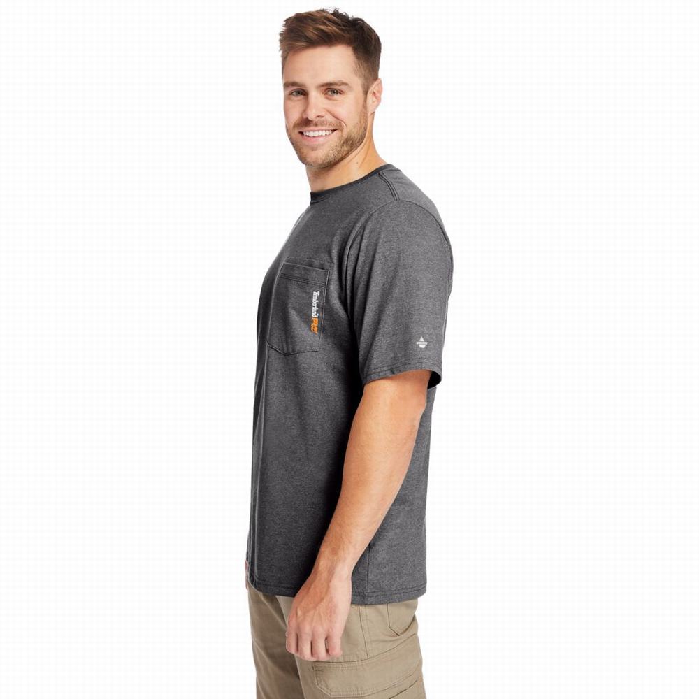 Tricko Timberland BIg & Vysoke Timberland PRO® Base Plate Kratke-Sleeve T-Shirt Panske Tmavo Siva | ZD3470612