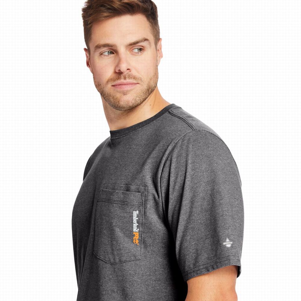 Tricko Timberland BIg & Vysoke Timberland PRO® Base Plate Kratke-Sleeve T-Shirt Panske Tmavo Siva | ZD3470612