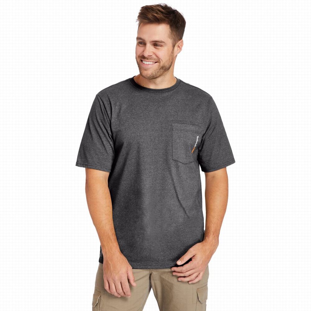 Tricko Timberland BIg & Vysoke Timberland PRO® Base Plate Kratke-Sleeve T-Shirt Panske Tmavo Siva | ZD3470612