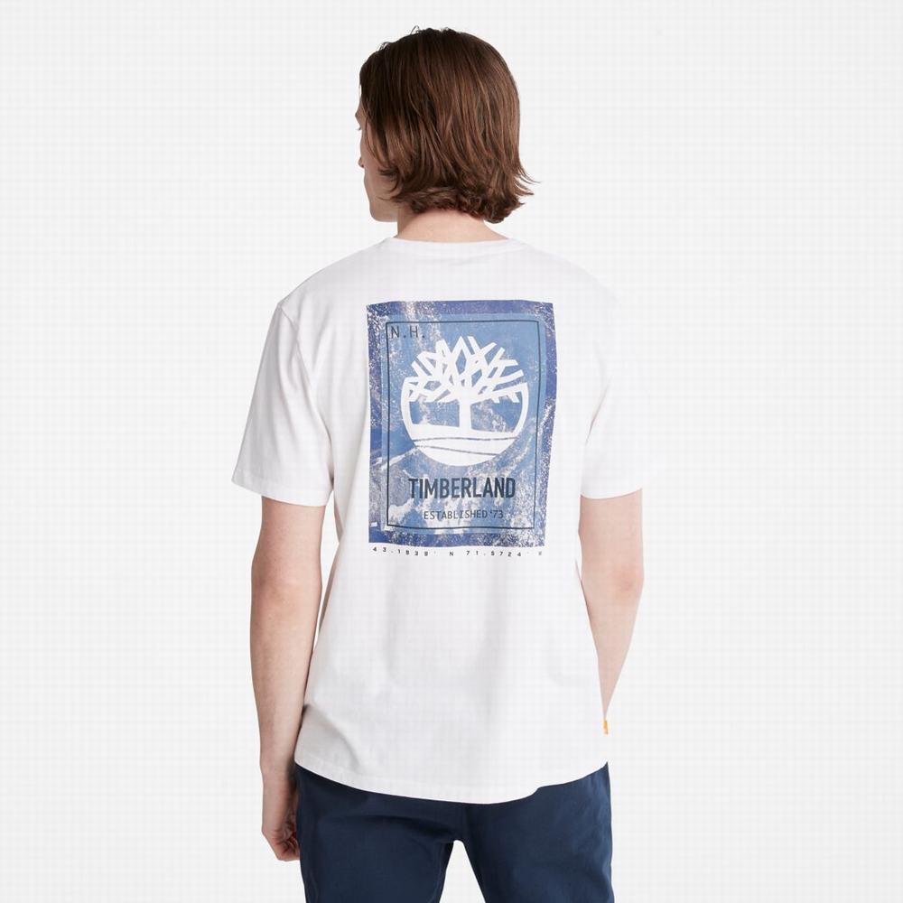 Tricko Timberland Back-Graphic T-Shirt Panske Biele | EI4085371