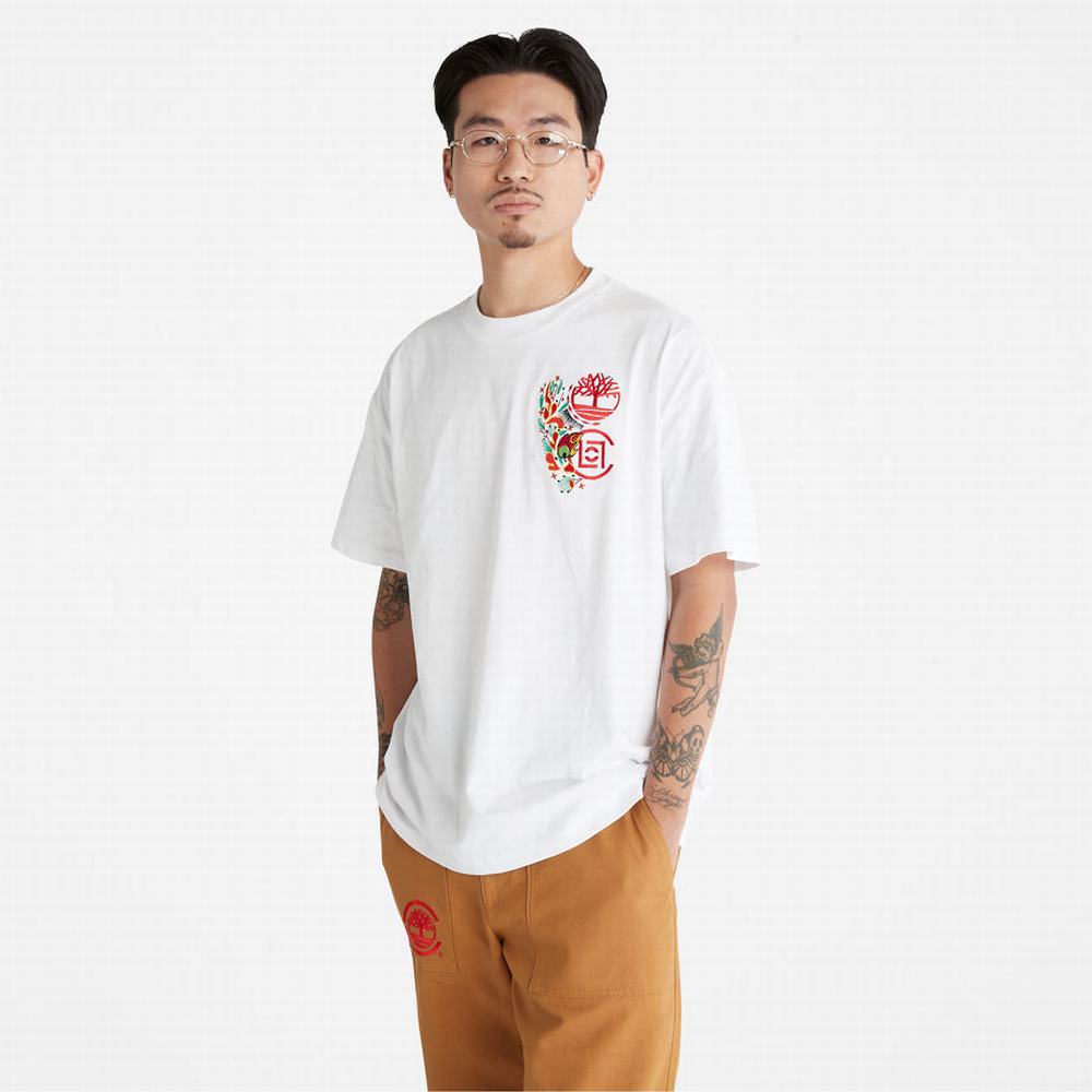 Tricko Timberland CLOT x Timberland® Kratke-sleeved T-Shirt Panske Biele | ET7923461