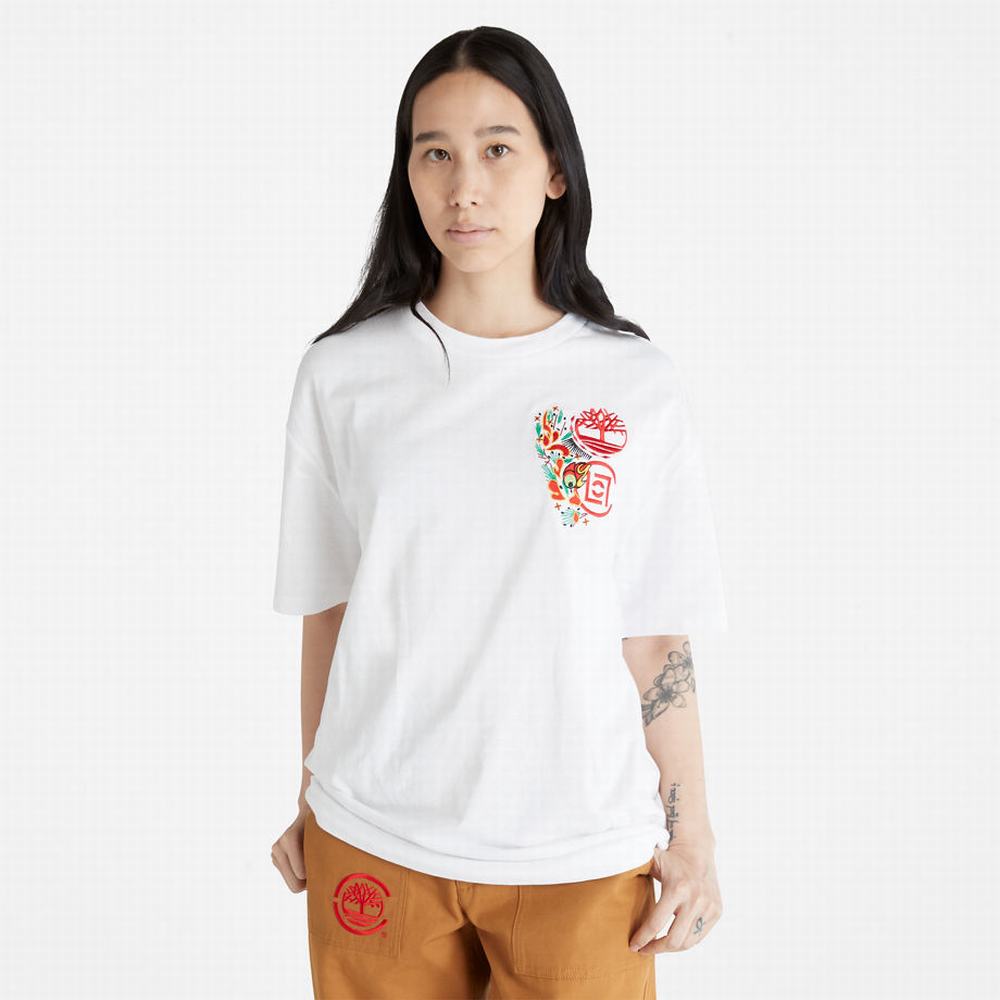 Tricko Timberland CLOT x Timberland® Kratke-sleeved T-Shirt Panske Biele | ET7923461