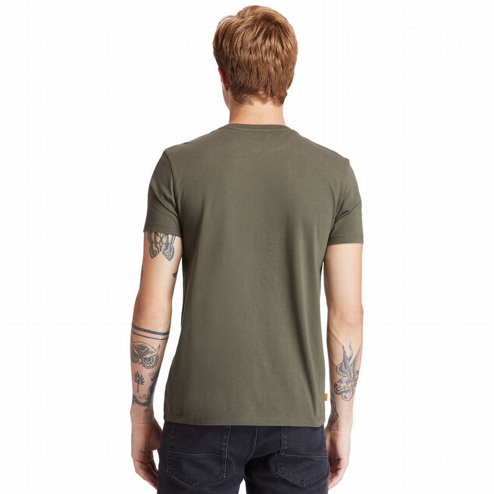 Tricko Timberland Dunstan River Crew Tee Panske Tmavo Zelene | HL0432786