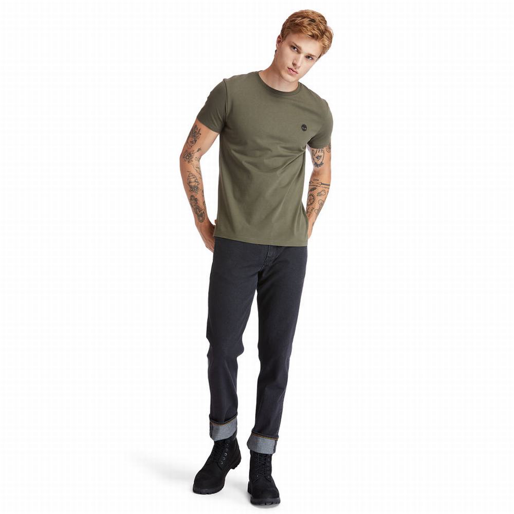 Tricko Timberland Dunstan River Crew Tee Panske Tmavo Zelene | HL0432786