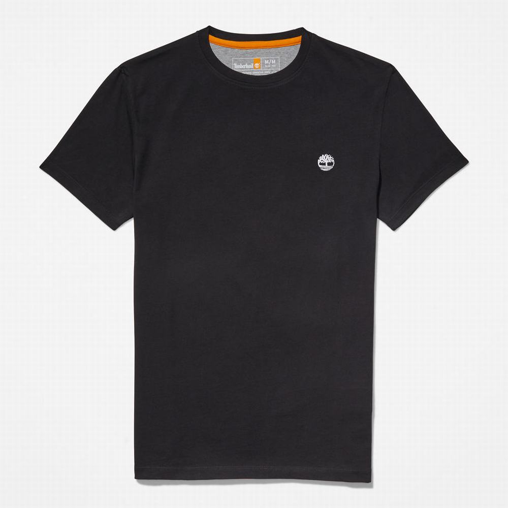 Tricko Timberland Dunstan River Crew Tee Panske Čierne | SL7930658