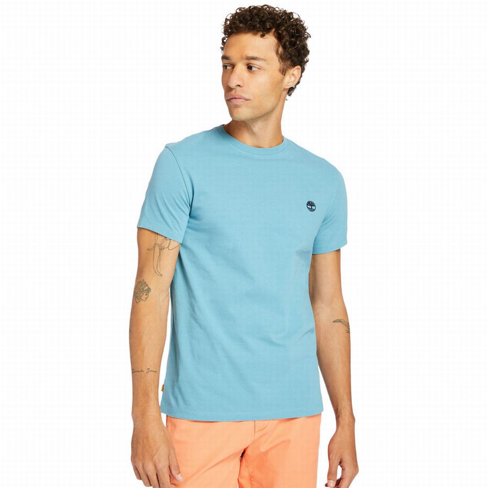 Tricko Timberland Dunstan River Crew Tee Panske Modre | VI5170346