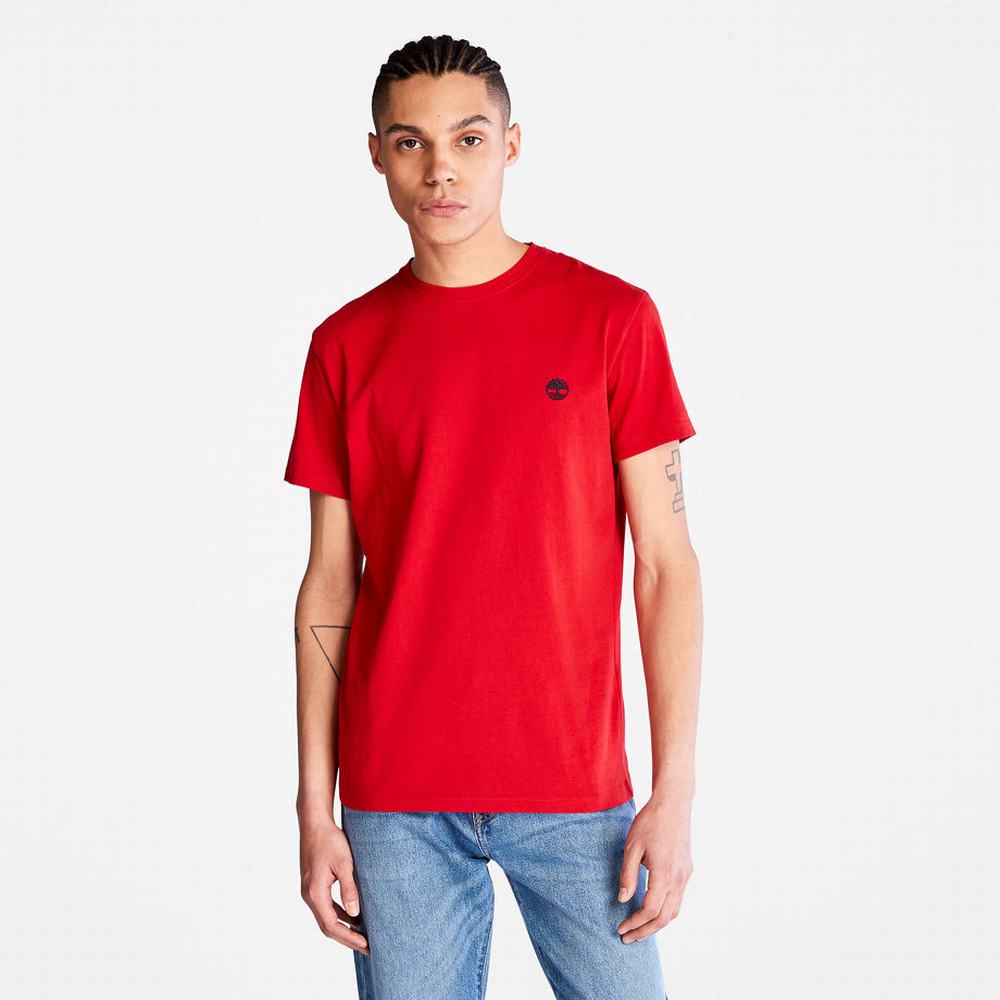 Tricko Timberland Dunstan River Crew Tee Panske Červené | XR5913764