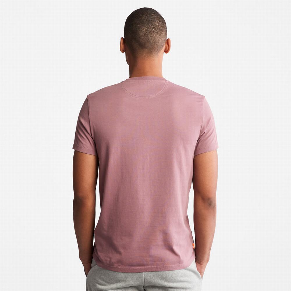 Tricko Timberland Dunstan River T-Shirt Panske Ruzove | CX5736180