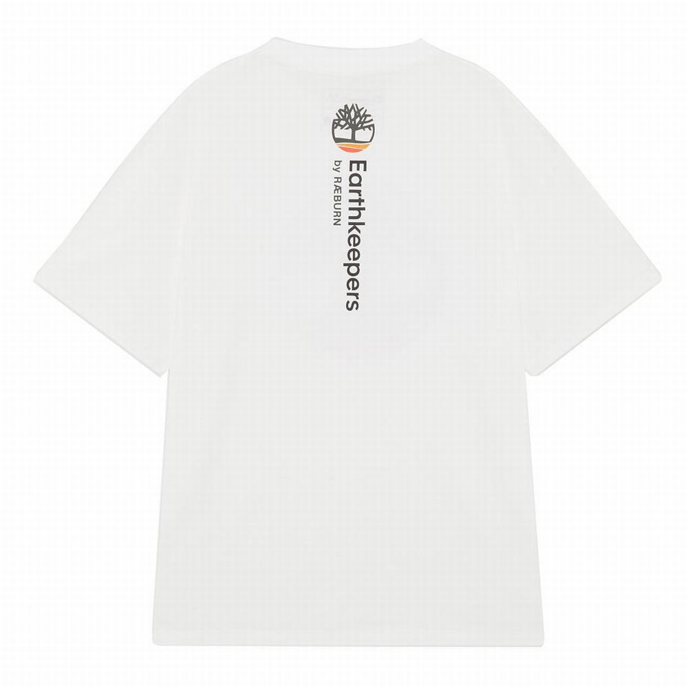 Tricko Timberland Earthkeepers® by Raeburn All Gender Logo T-Shirt Panske Biele | LP9472503