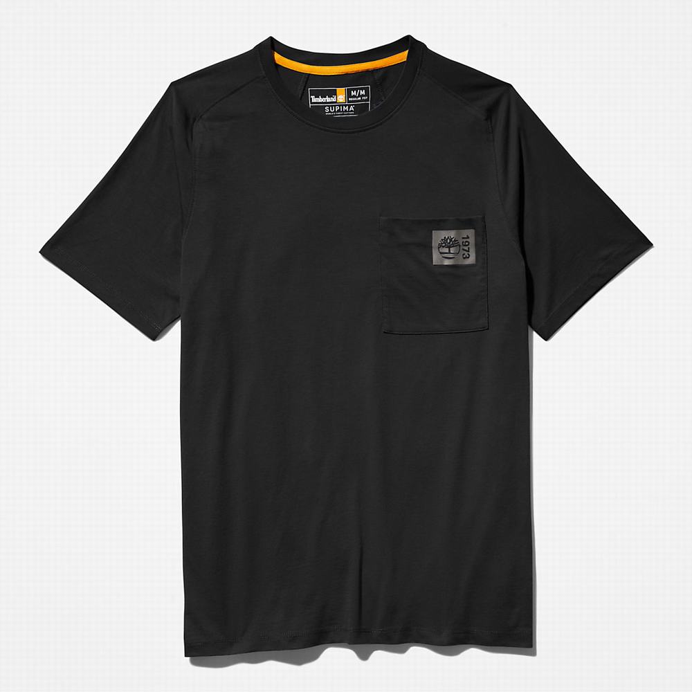 Tricko Timberland Eco-Ready Supima® Bavlnene TimberFresh™ T-Shirt Panske Čierne | LG3965480