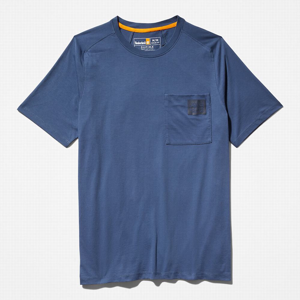 Tricko Timberland Eco-Ready Supima® Bavlnene TimberFresh™ T-Shirt Panske Tmavo Modre | NP5732481