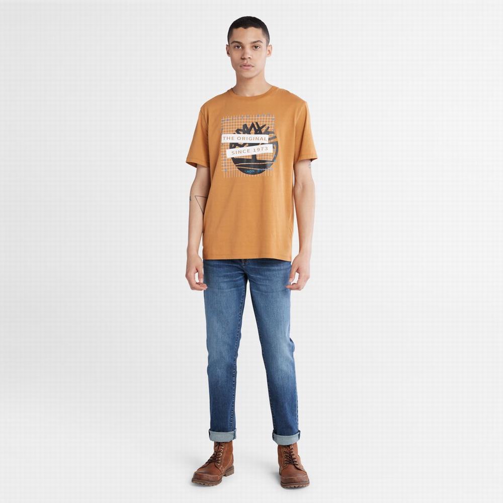 Tricko Timberland Front-Graphic T-Shirt Panske Hnede | GF8213549