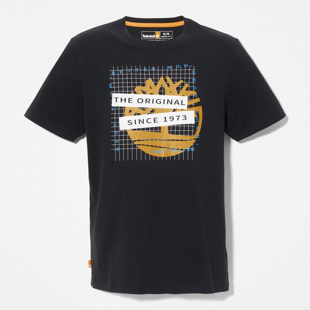 Tricko Timberland Front-Graphic T-Shirt Panske Čierne | IW9465802