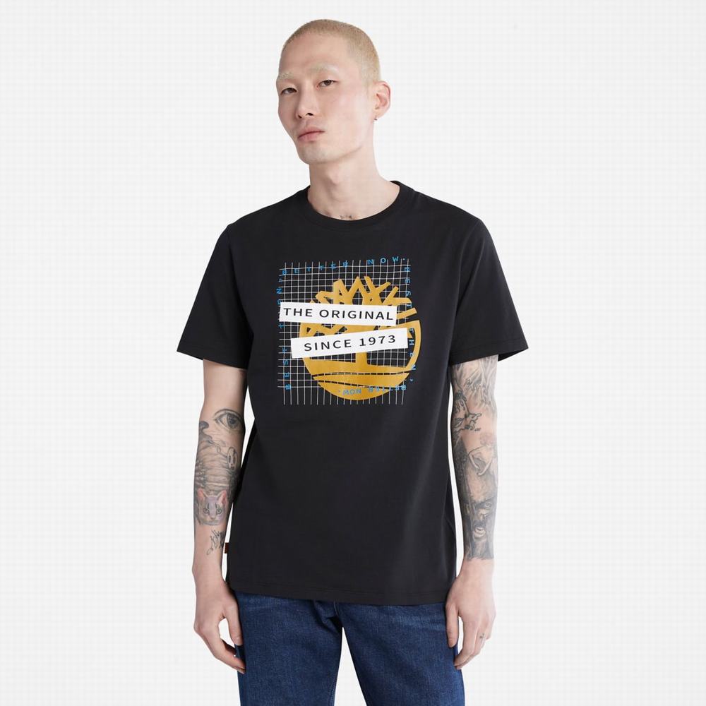 Tricko Timberland Front-Graphic T-Shirt Panske Čierne | IW9465802