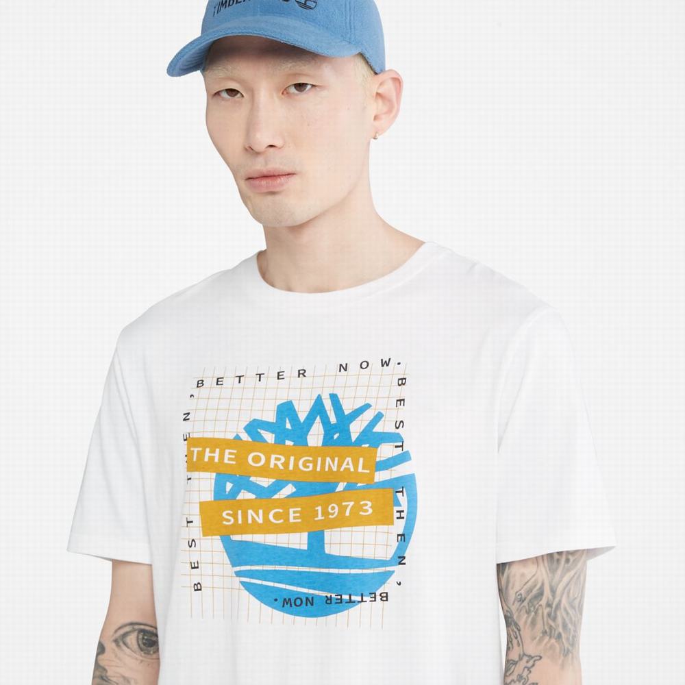 Tricko Timberland Front-Graphic T-Shirt Panske Biele | KR5096183