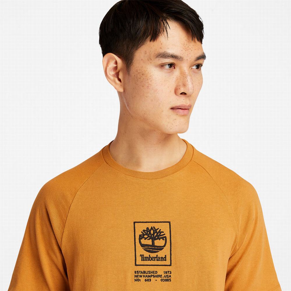 Tricko Timberland Heavyweight Logo T-Shirt Damske Žlté | IC5793016