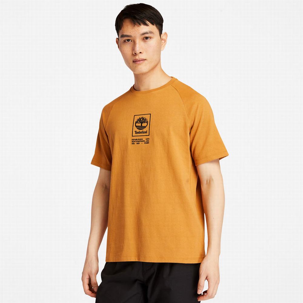 Tricko Timberland Heavyweight Logo T-Shirt Damske Žlté | IC5793016