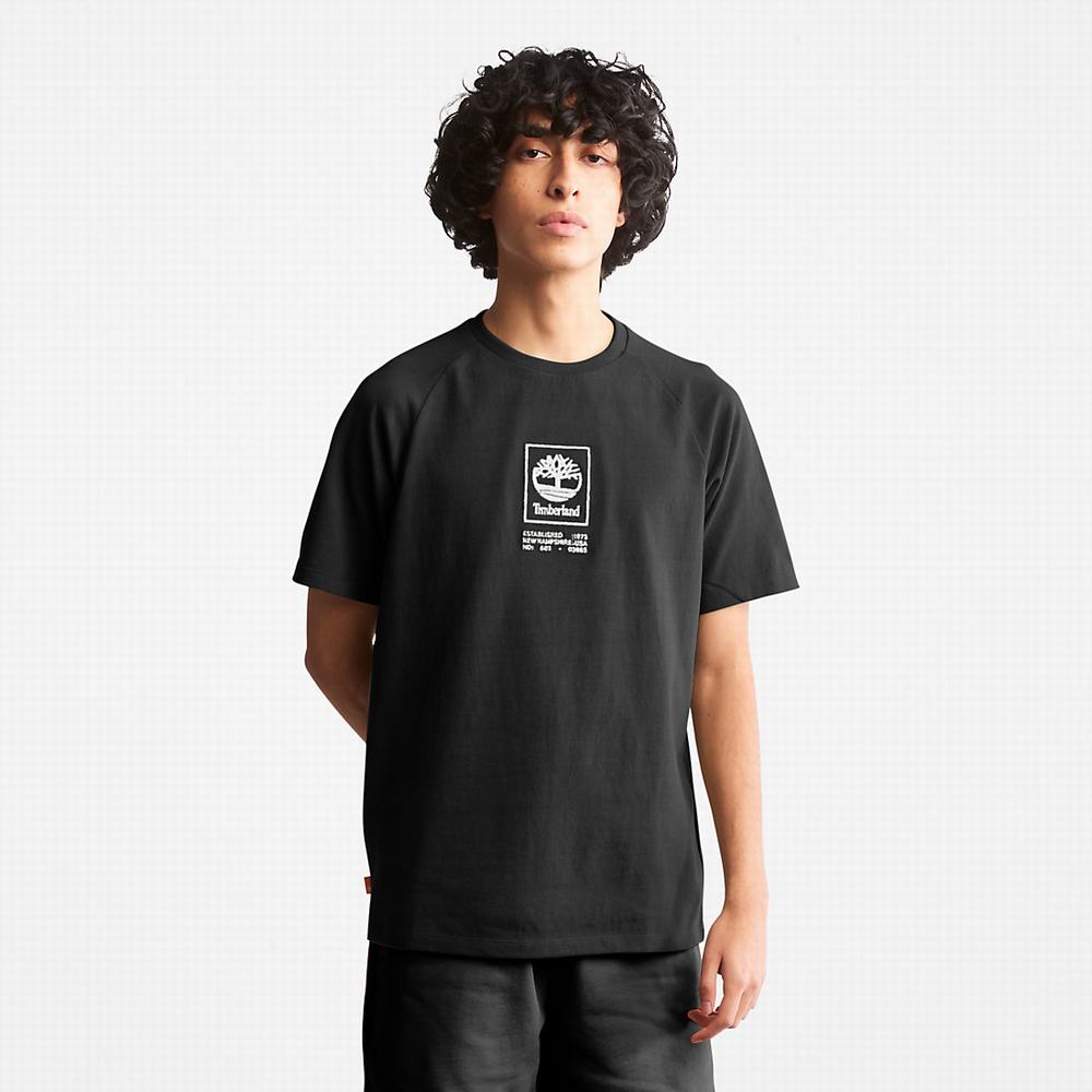 Tricko Timberland Heavyweight Logo T-Shirt Panske Čierne | MC0621937